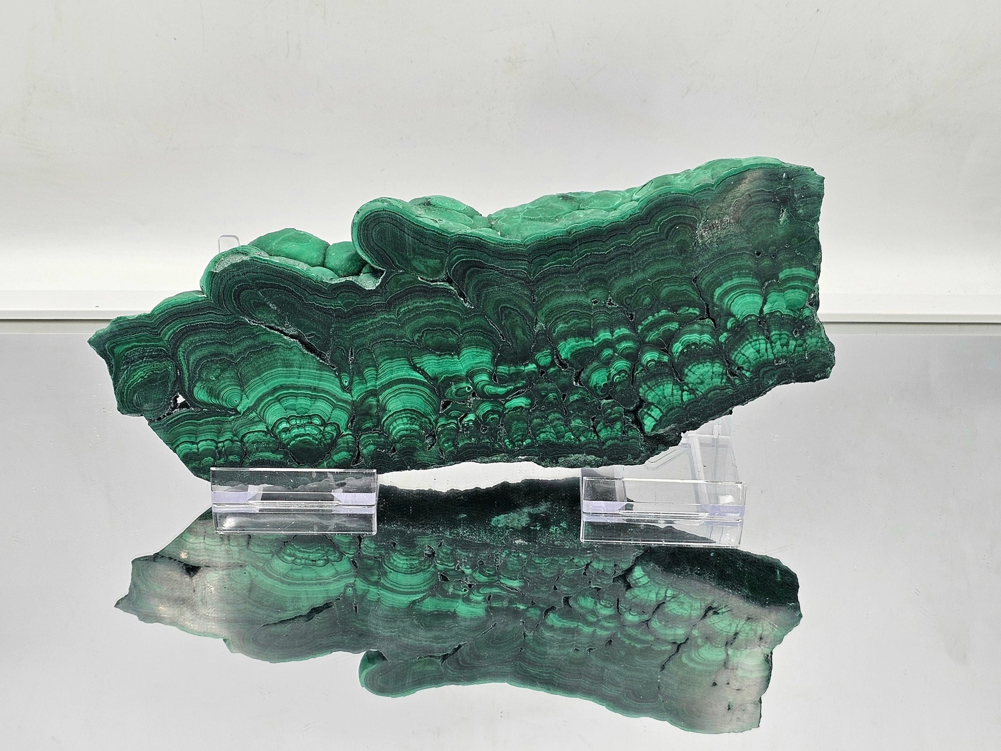 large crystal slices malachite