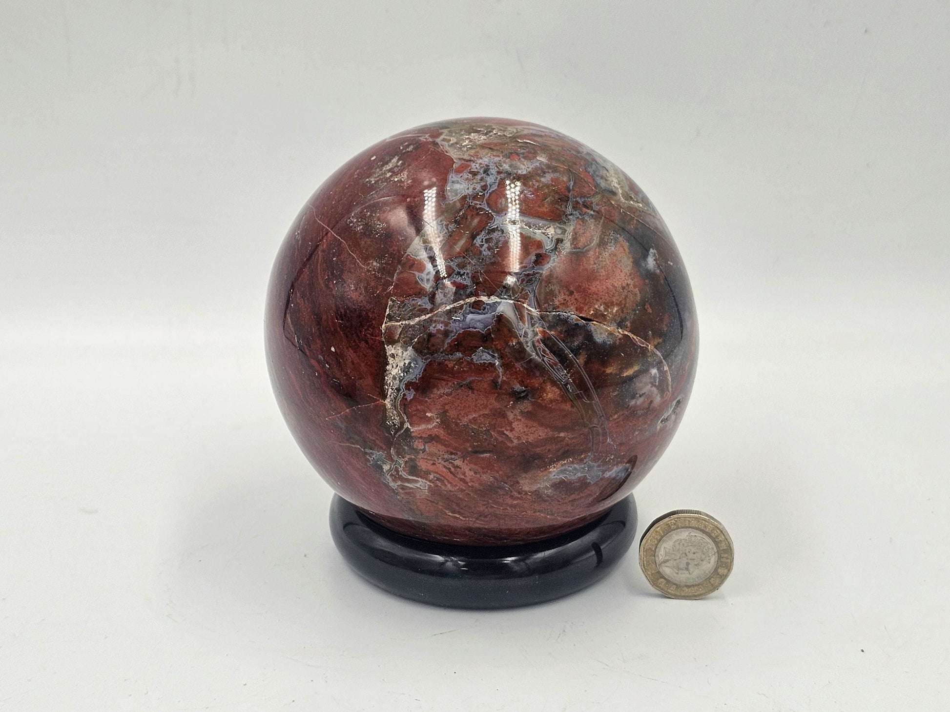 large crystal sphere violet agate