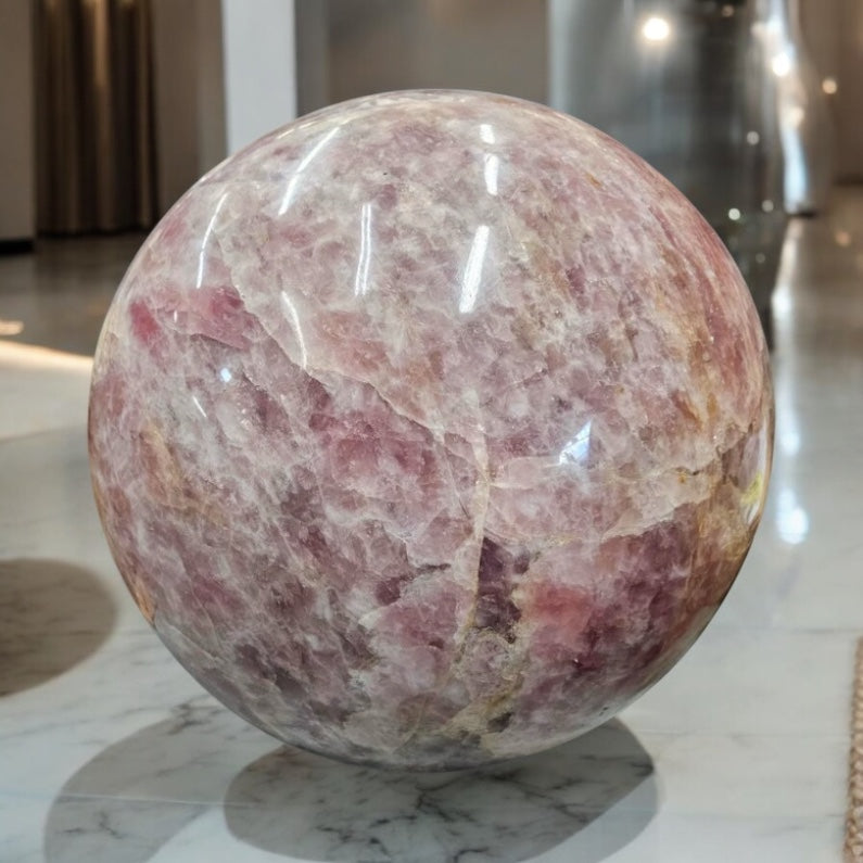 large crystals giant rose quartz crystal sphere