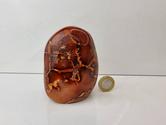 large deep red carnelian crystal