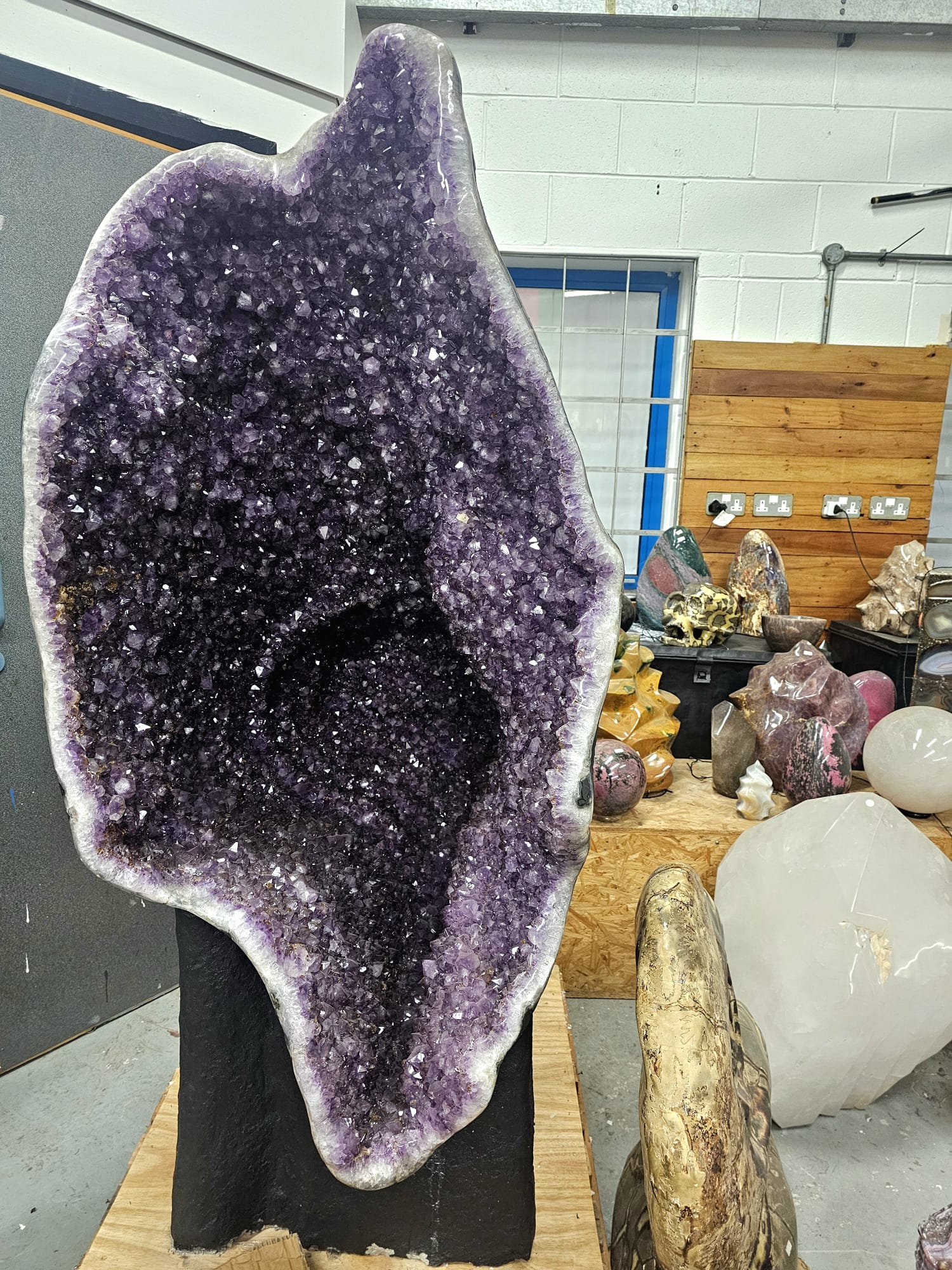 Giant luxury high-quality Amethyst crystal, perfect for interior design.