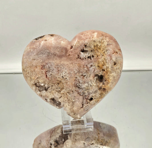 large pink amethyst heart