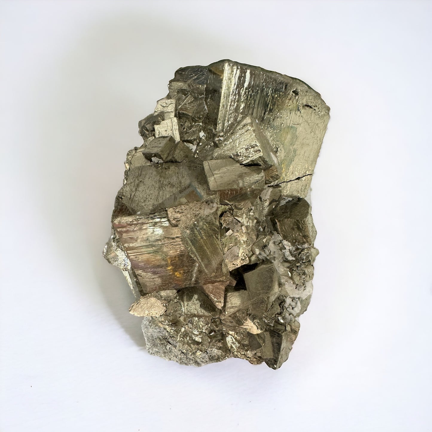 14) Large Pyrite Crystal Cluster