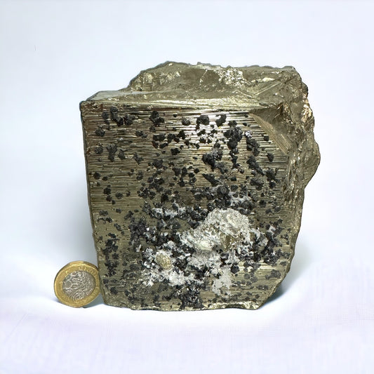 9) Large Pyrite Crystal Cube