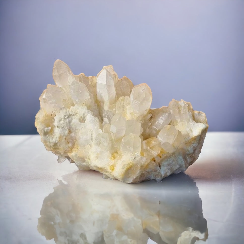 large quartz crystal cluster