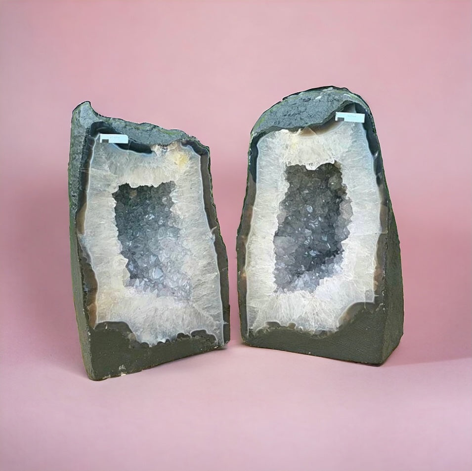 large quartz crystal pair