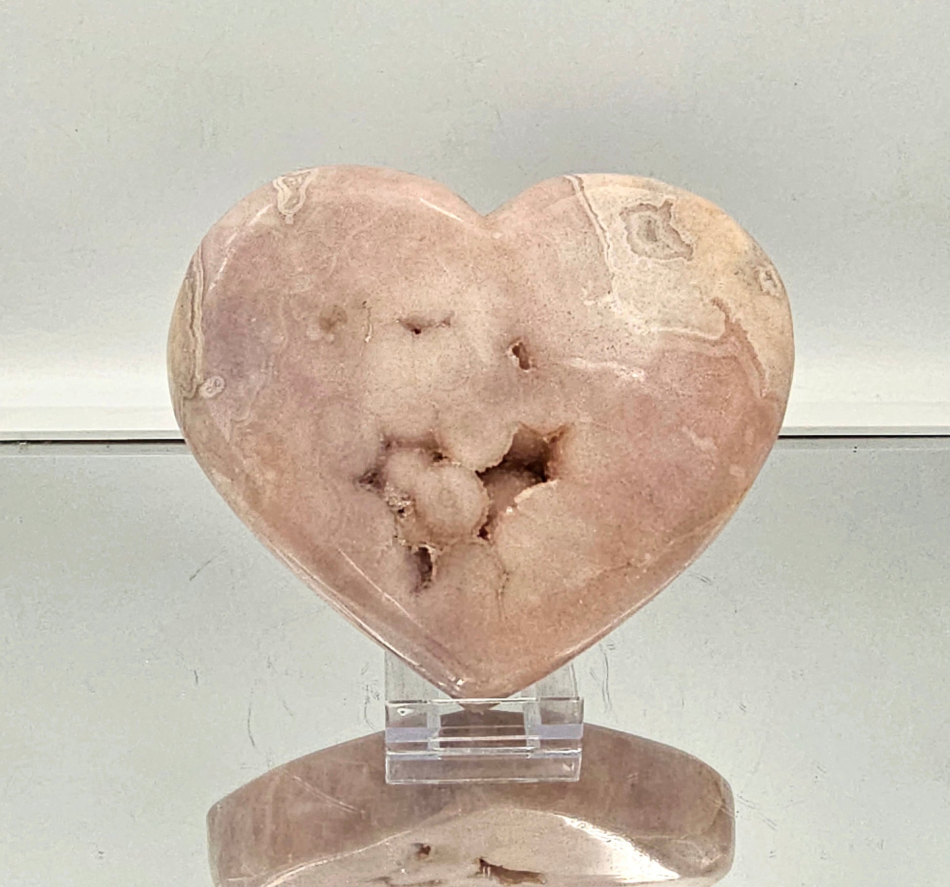 light pink amethyst heart