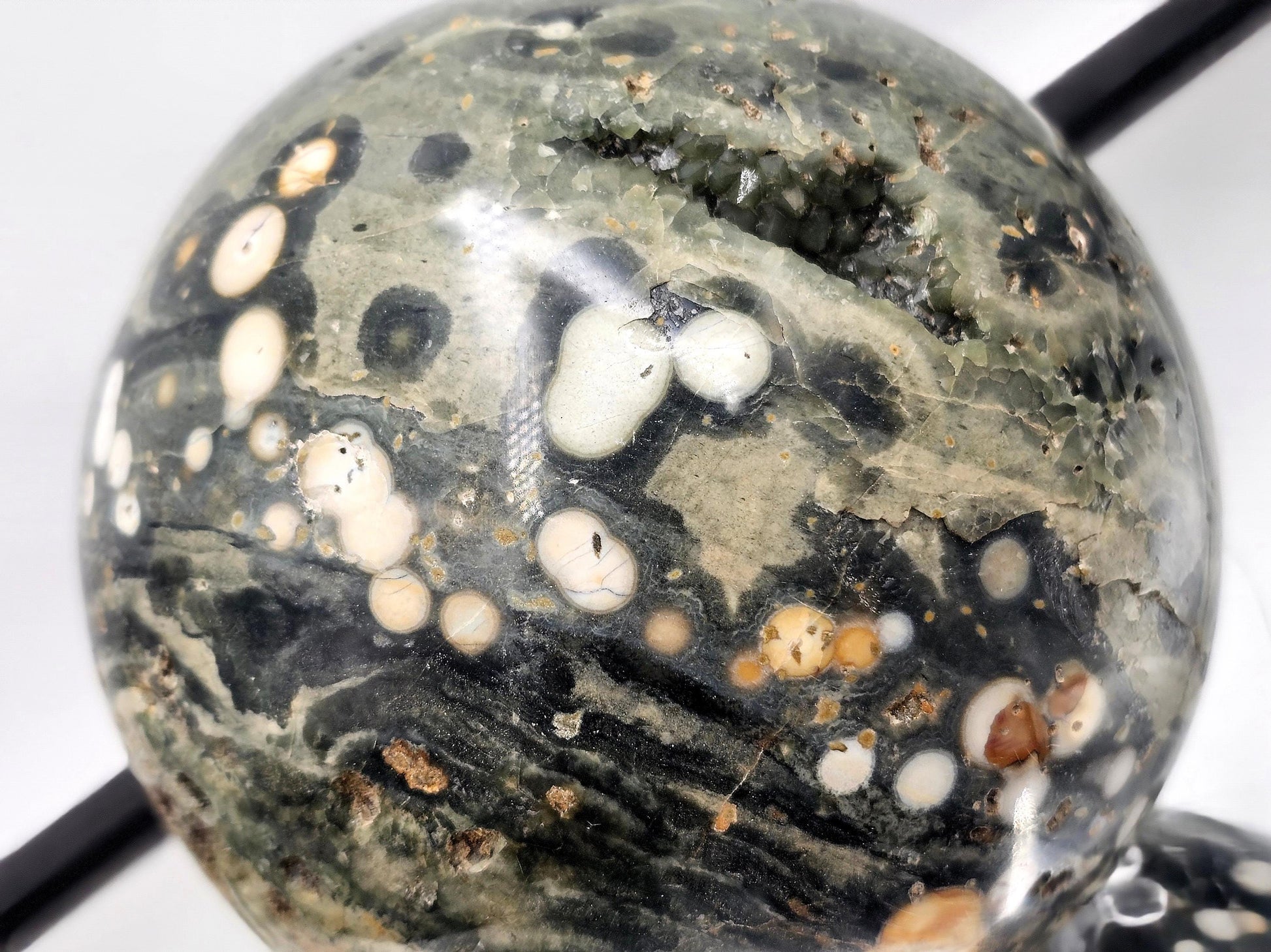 Madagascar Ocean Jasper sphere, an exquisite piece for interior decor and collections.