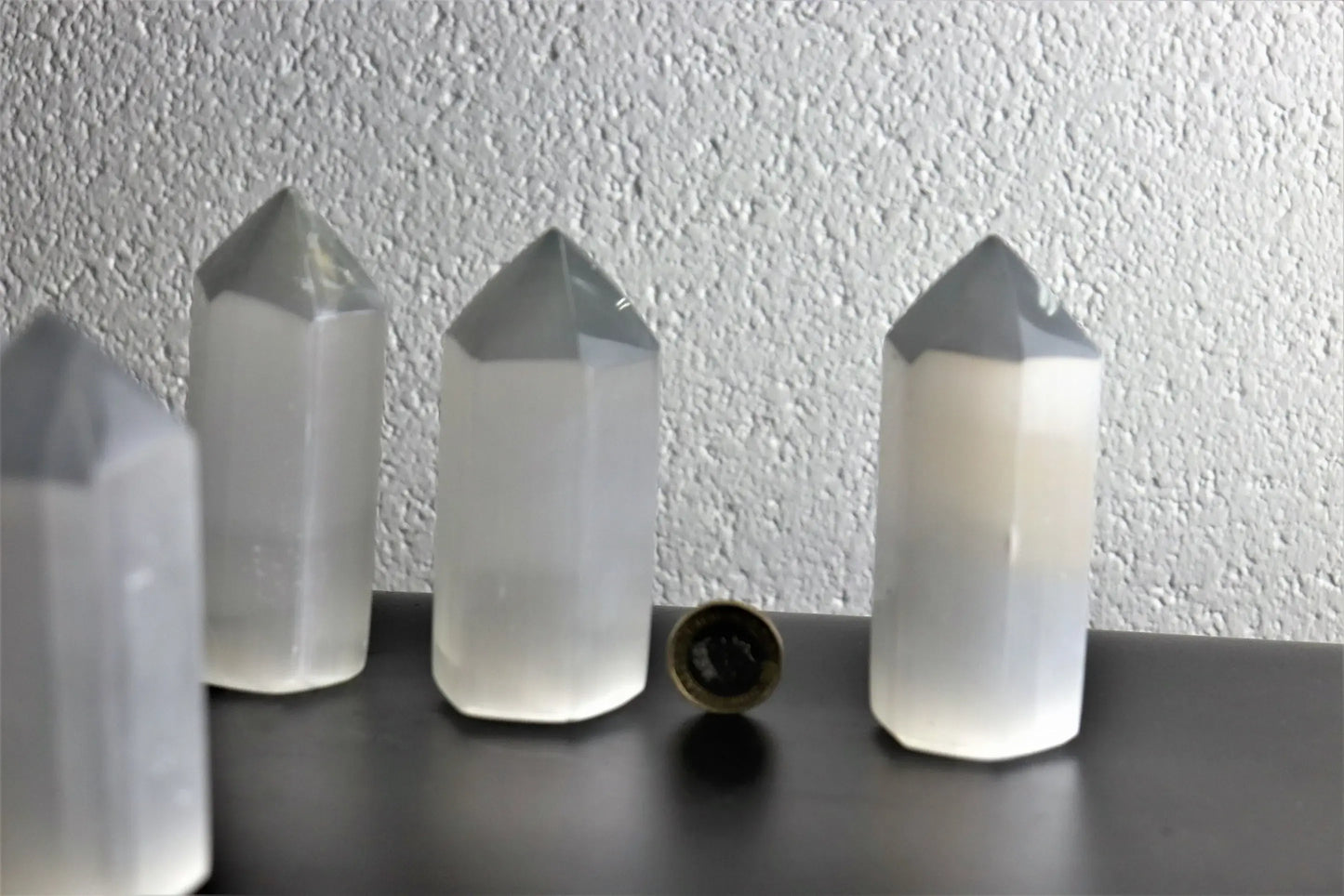 Selenite Satin Spar Crystal Point Tower