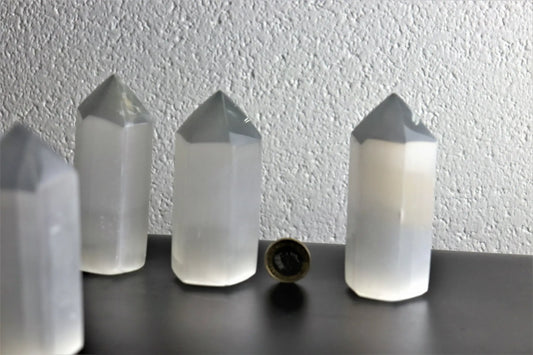 Selenite Satin Spar Crystal Point Tower