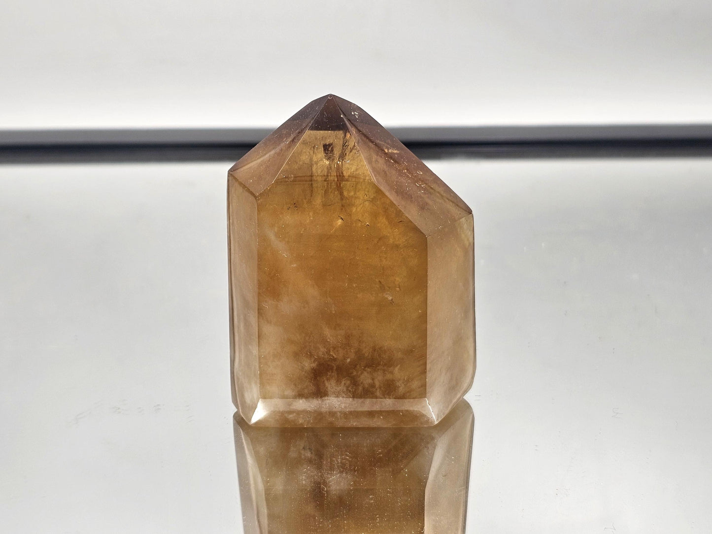 Untreated natural Citrine prism for crystal collectors.