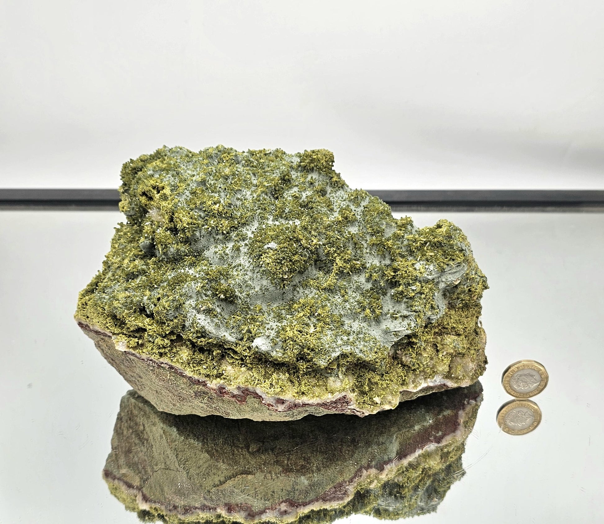  Natural Forest Epidote on Quartz Crystal from Morocco.