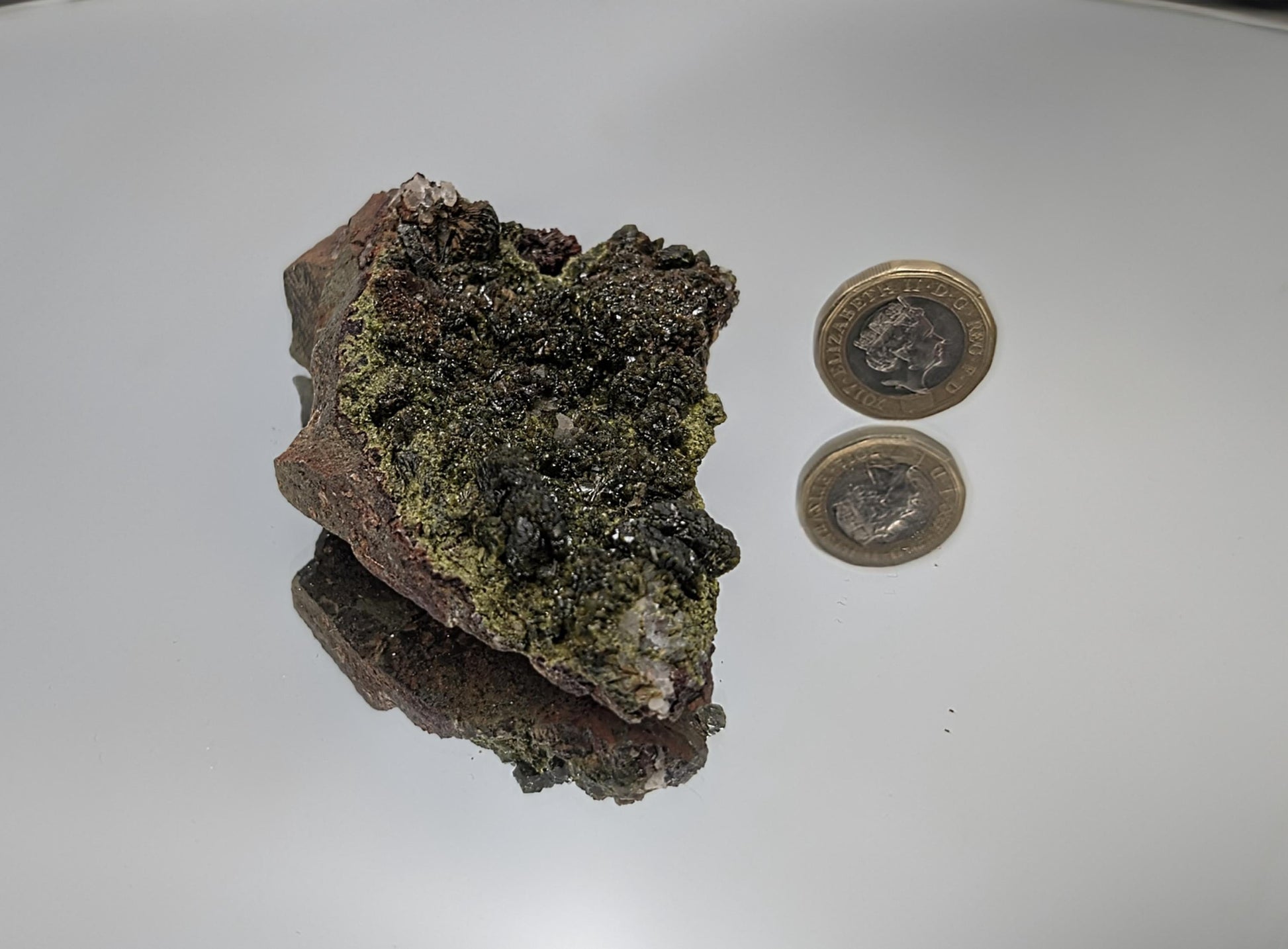 Forest Epidote on Quartz perfect for interior déco