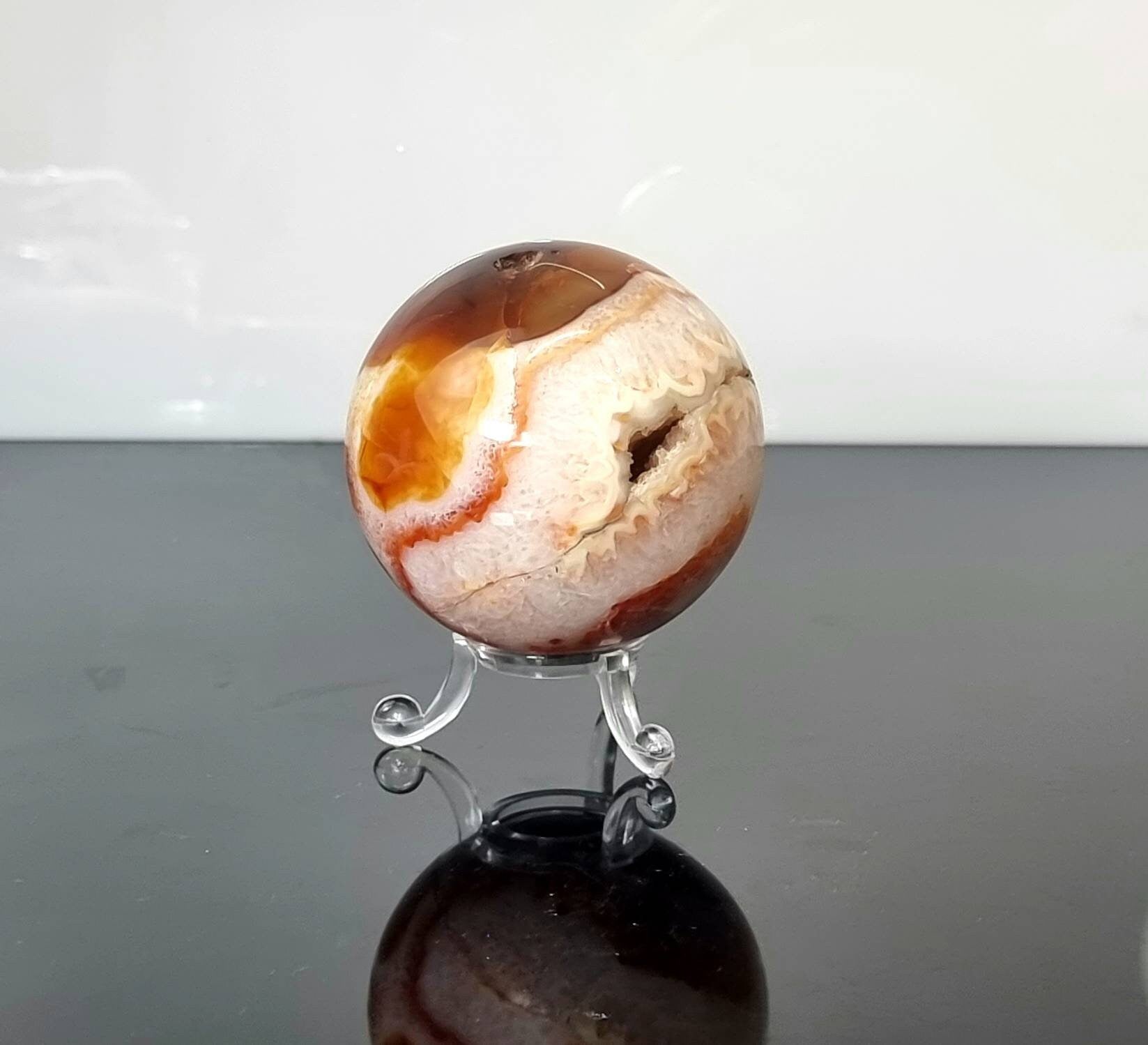 pastel carnelian crystal sphere