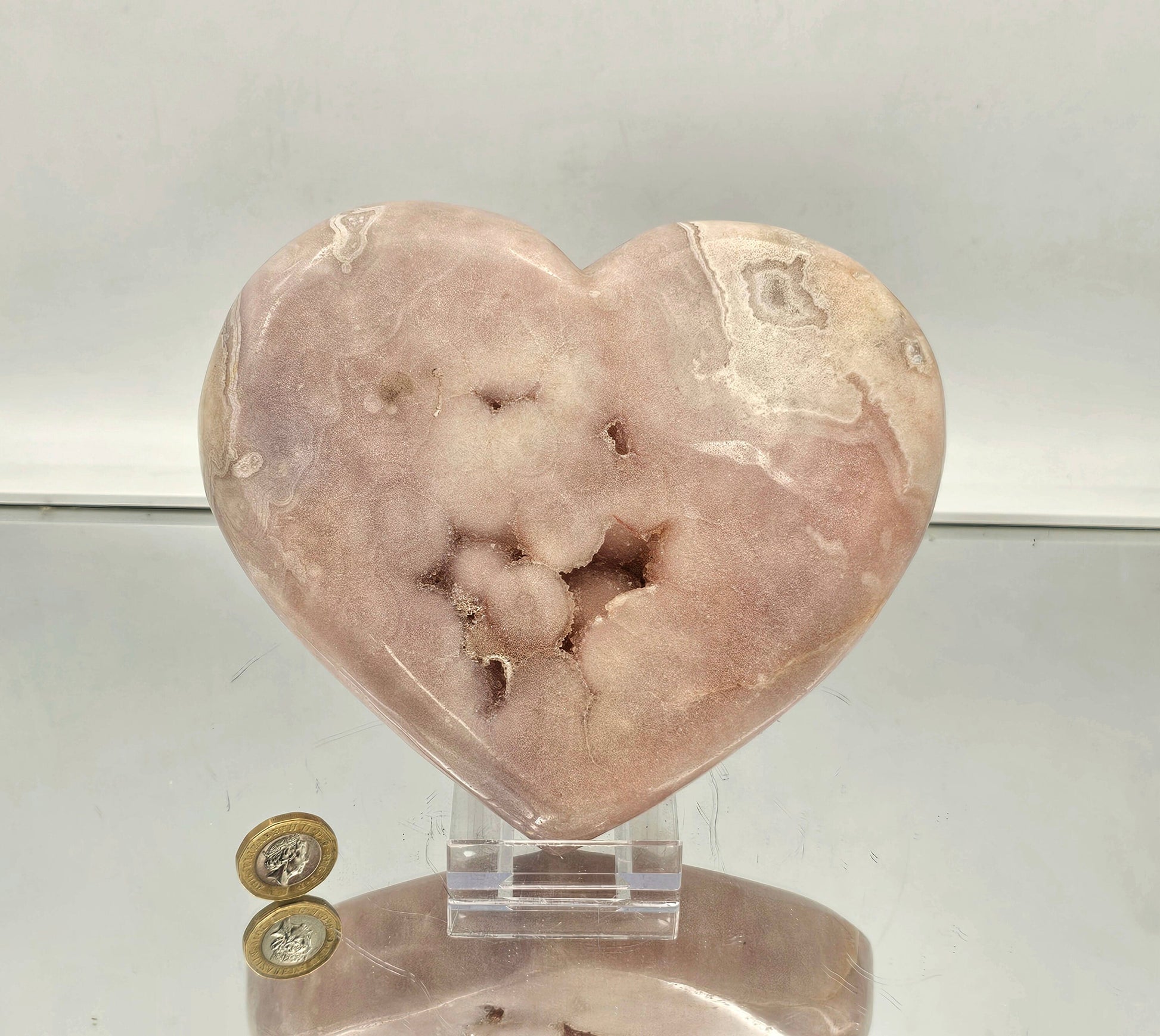 pastel pink amethyst heart