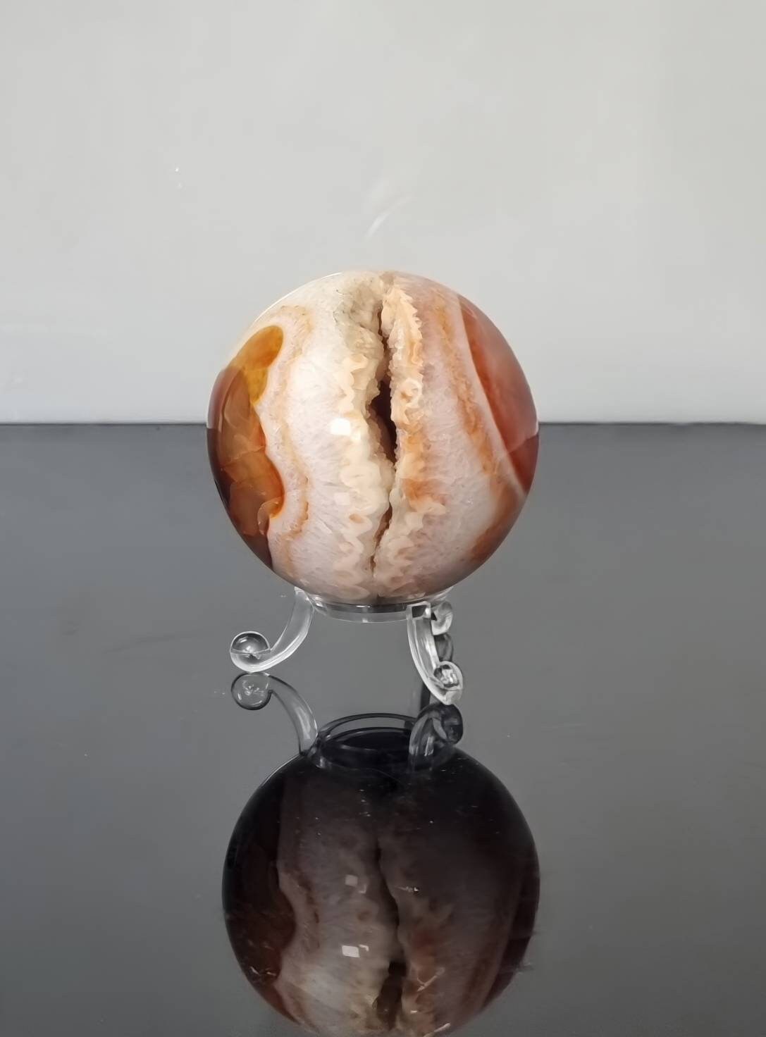 quality carnelian crystal sphere