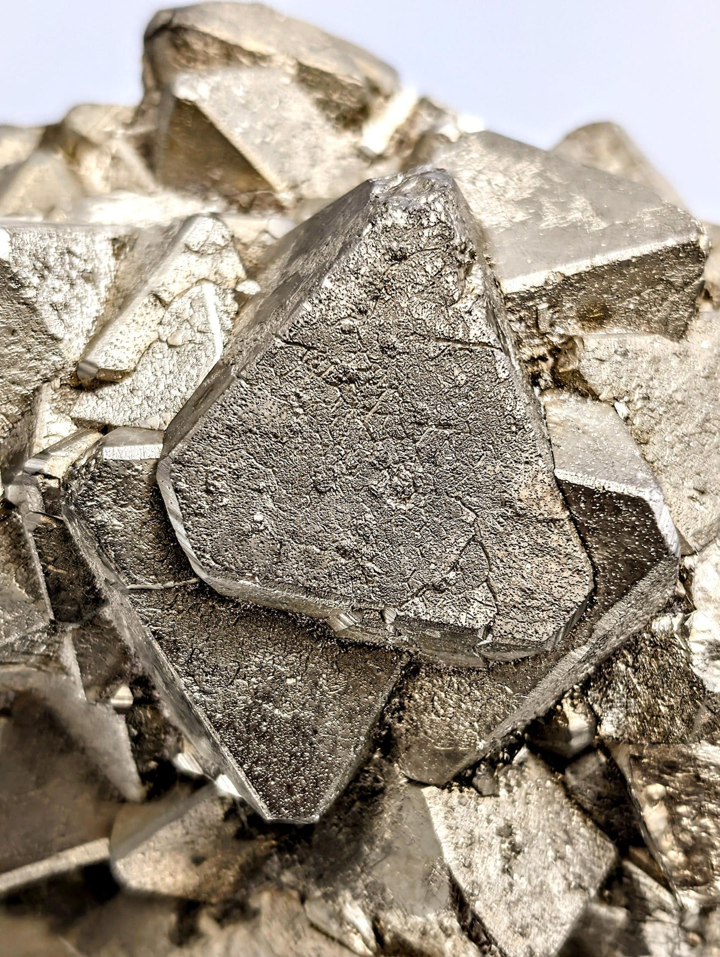 Rare Pyrite octahedral mineral, ideal for fine collections.