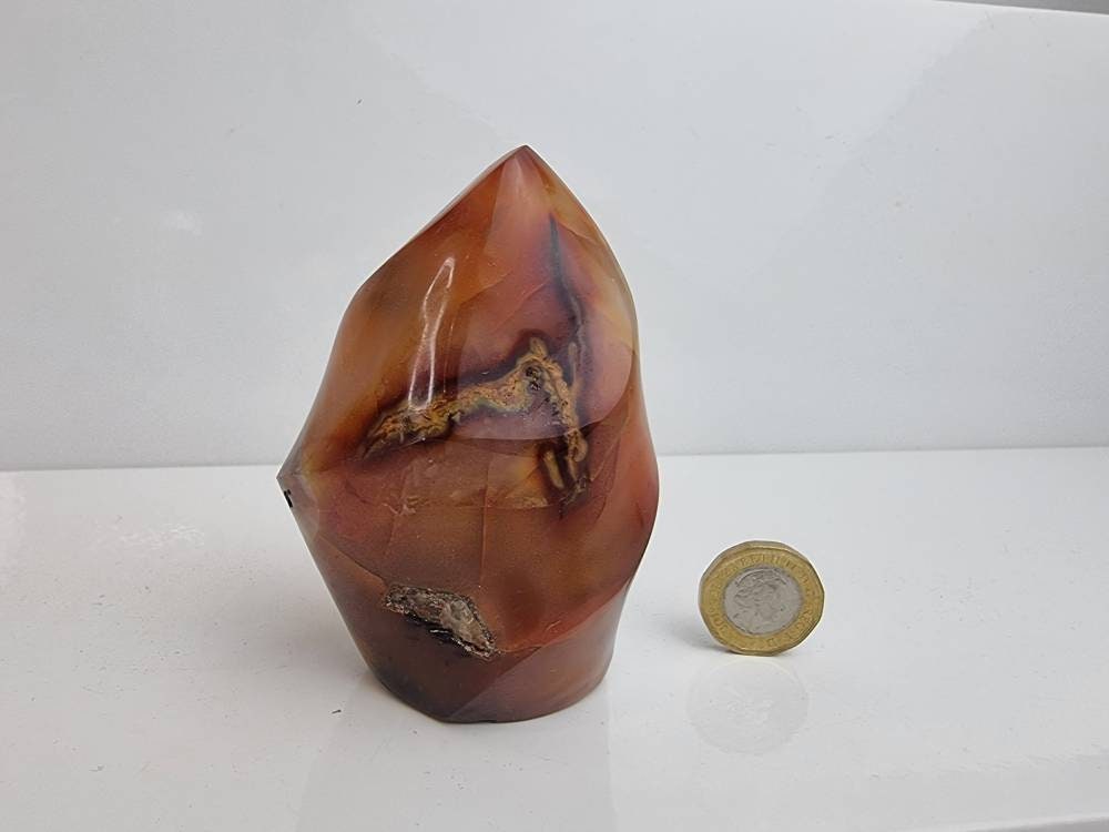 small crystals carnelian flame