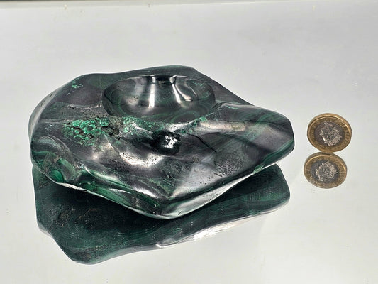 small high quality malachite bowl