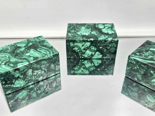 small malachite jewellery box