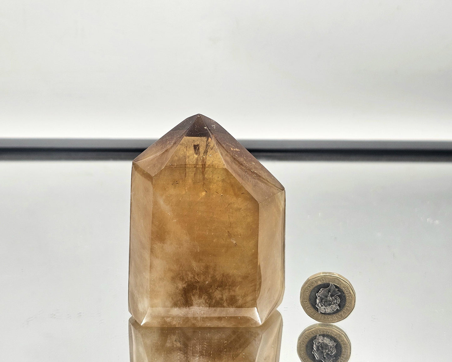 Unique Citrine prism ideal for crystal collections.