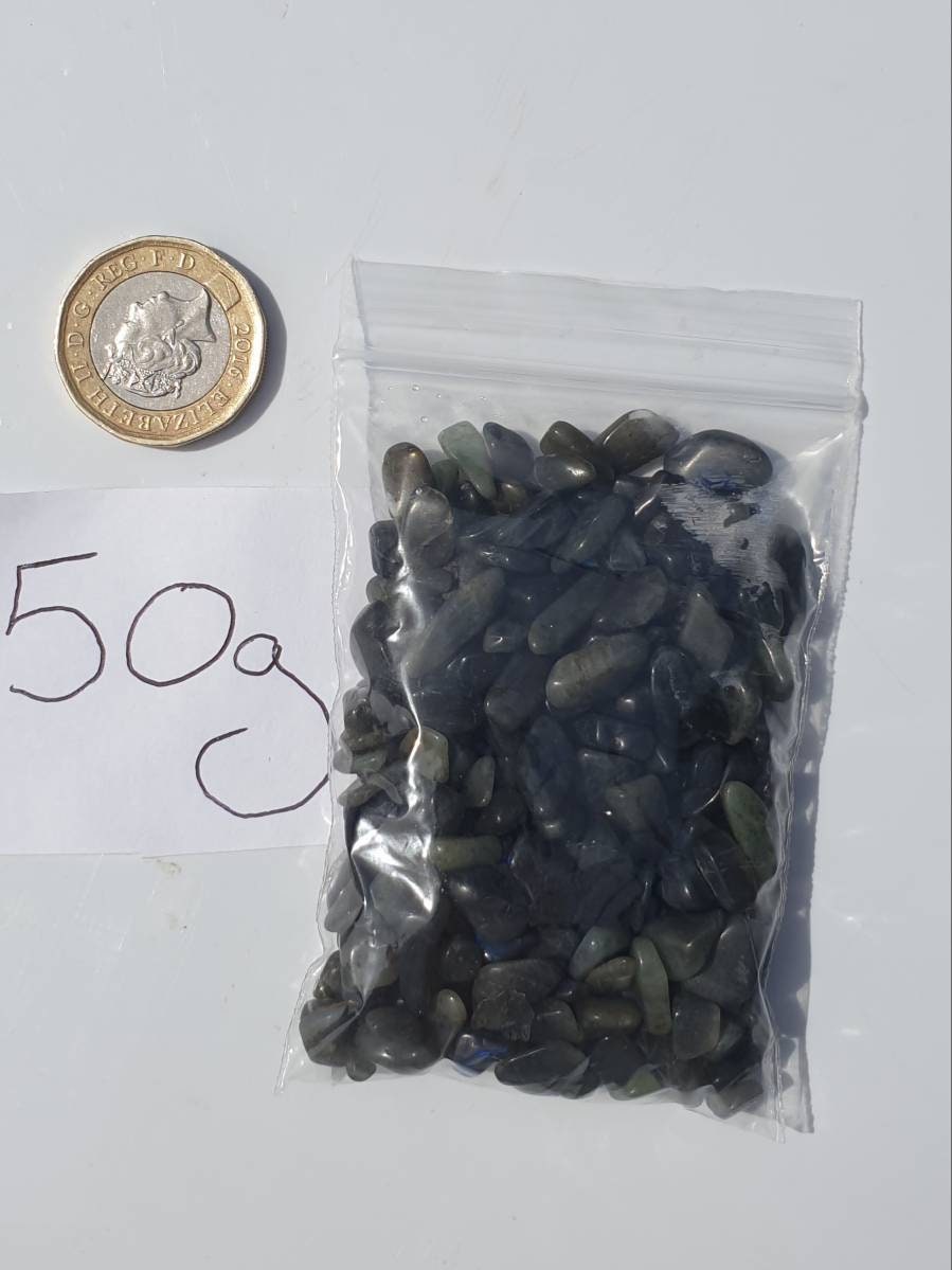 Small Labradorite Crystal Tumblestones 50g Bags