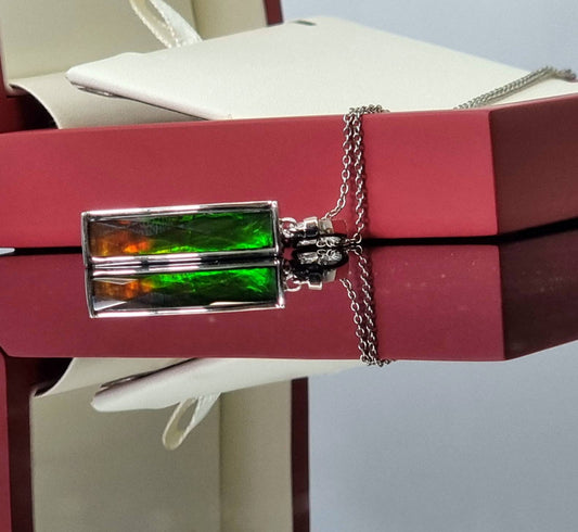 Ammolite Gemstone Necklace Luxury Gift