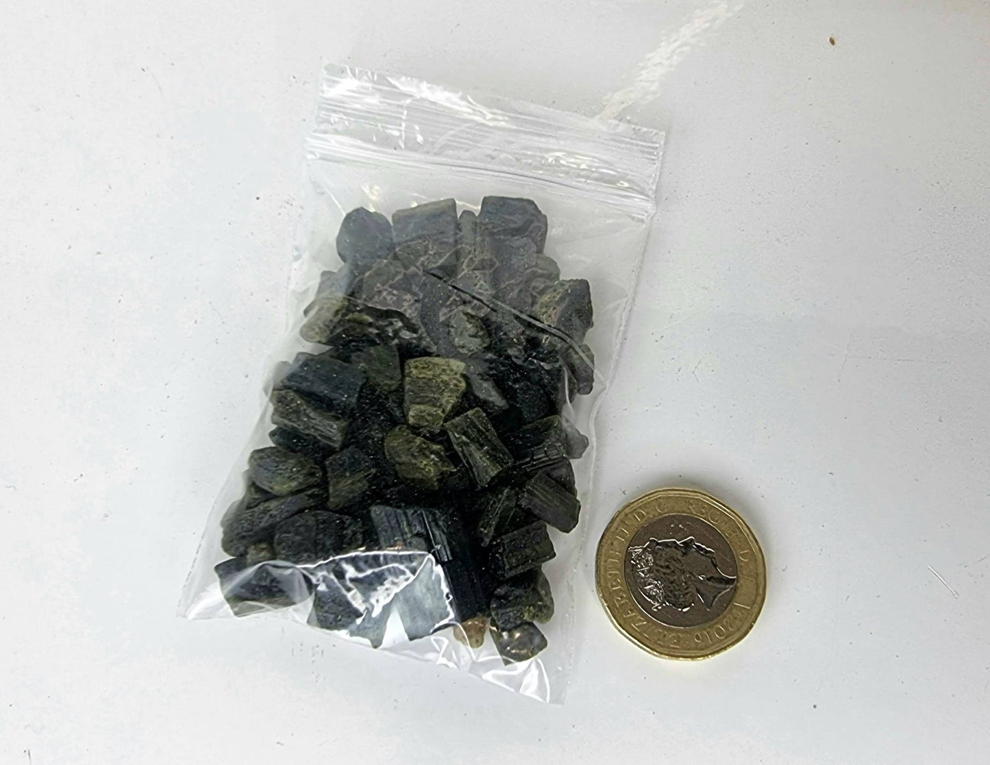 Small Green Tourmaline Crystal Chips 50g Bags - Arts Crafts