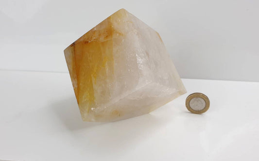 9) Crystal Cube Golden Healer Quartz