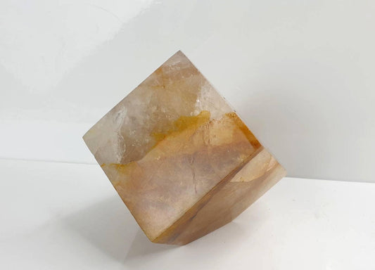 3) Crystal Cube Golden Healer Quartz