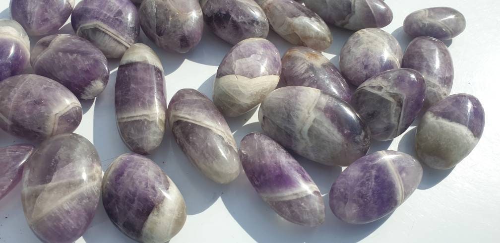 dream amethyst crystal palmstone chevron amethyst