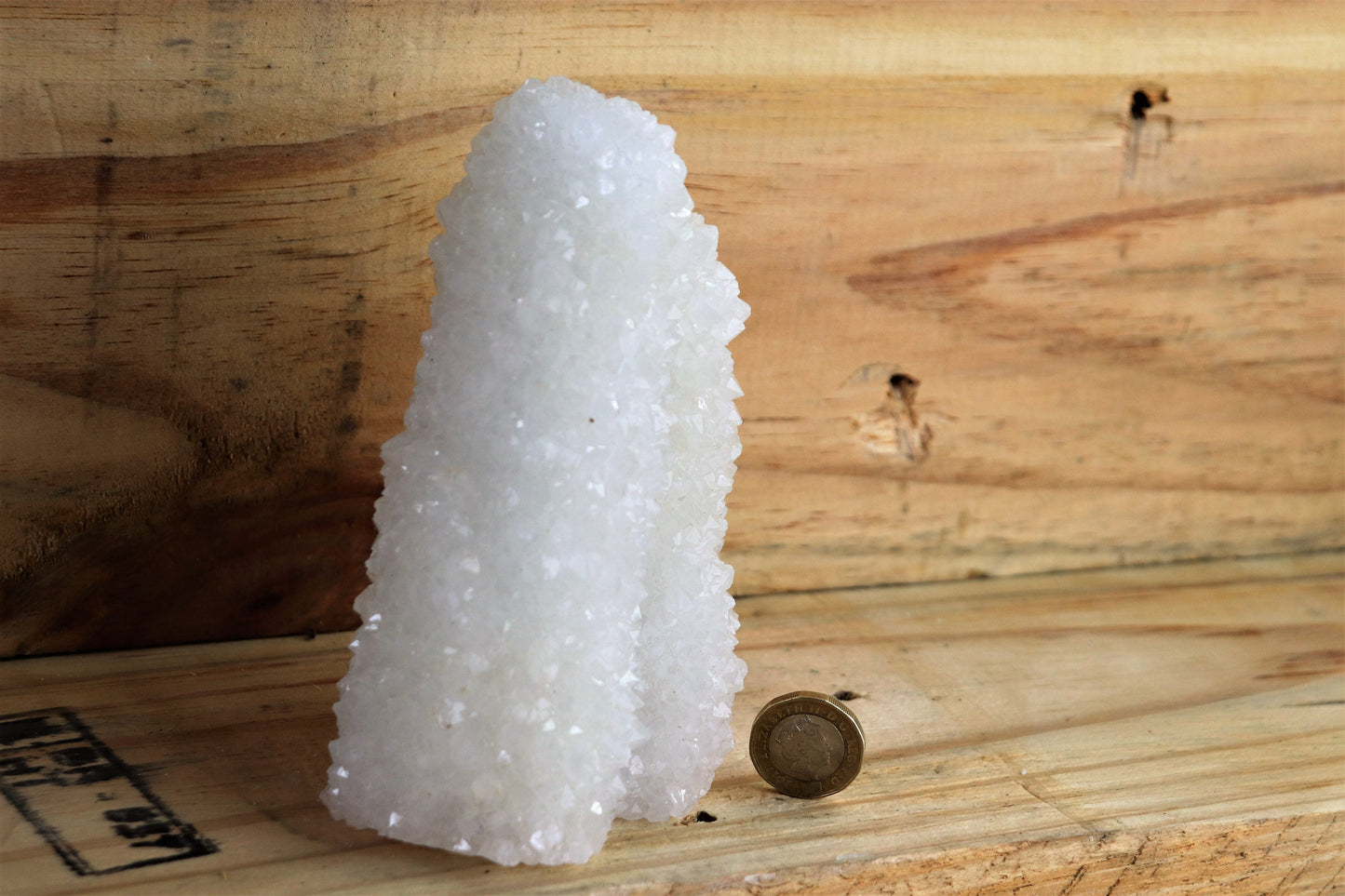 35) Large Quartz Stalactite Crystal Coral / Spirit / Cactus Quartz