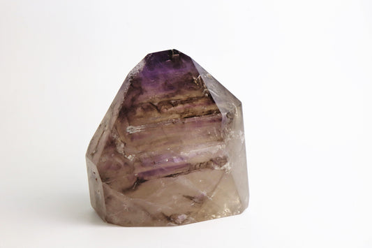  Fine Amethyst In Smoky Quartz Large Polished Point 