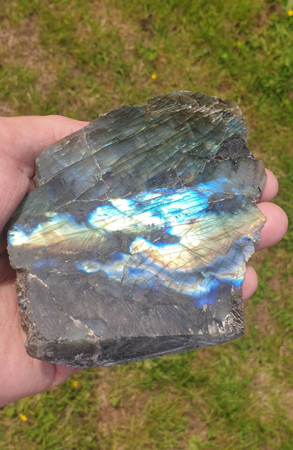 labradorite crystal slice