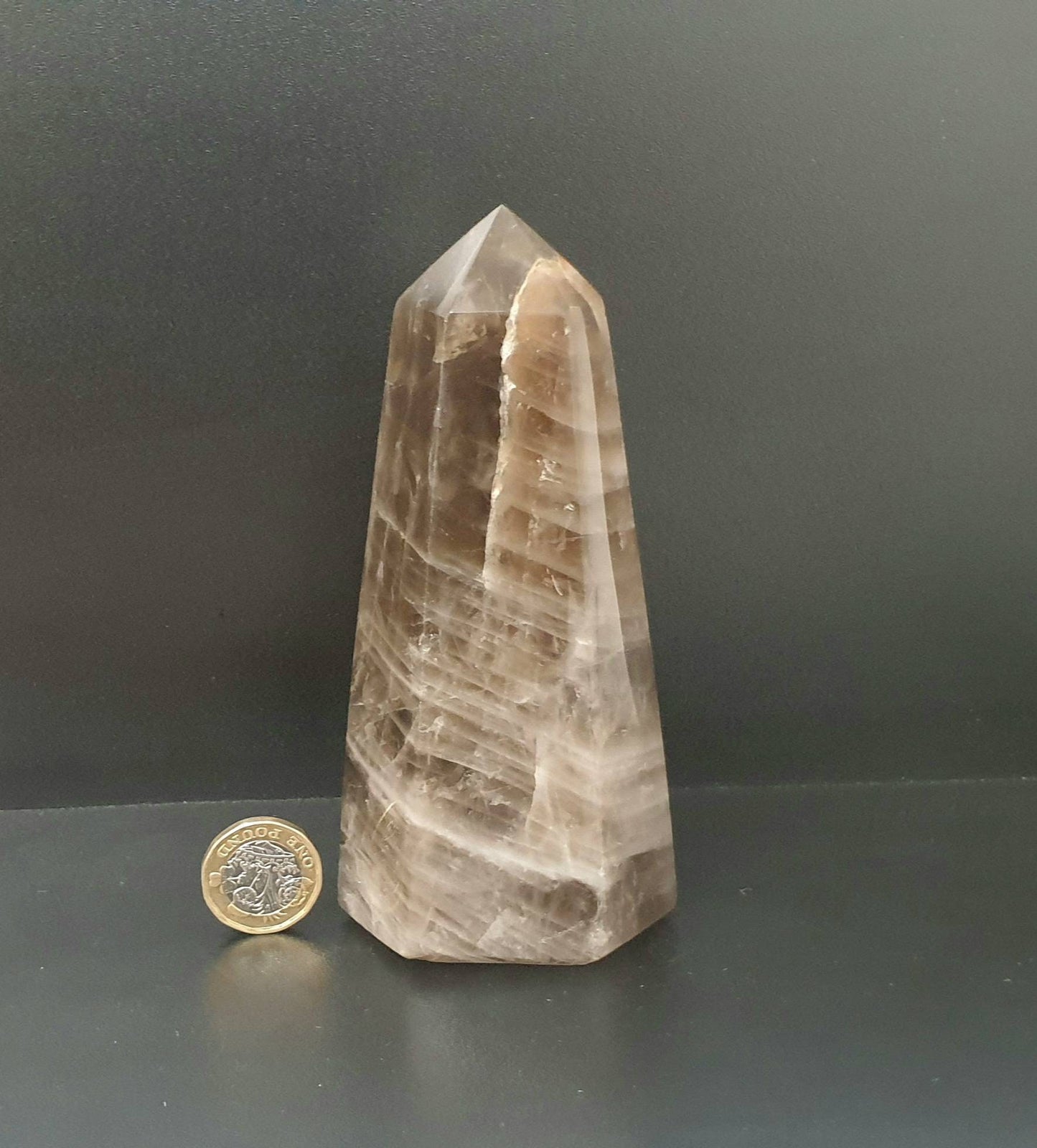 4) Smoky Quartz Crystal Prism