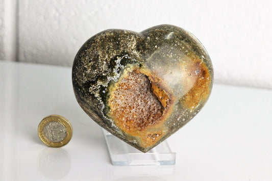 Large Ocean Jasper Crystal Heart