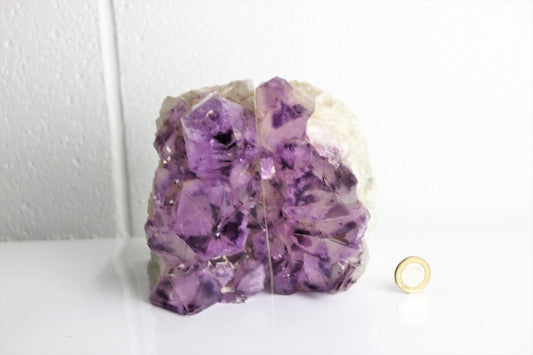 Large Amethyst Crystal Bookends  4.14 KG Unique Home Decor Crystal Interior Design