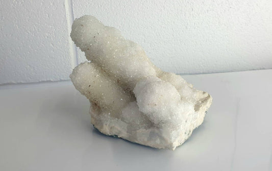 92) Large Quartz Crystal Stalactite Coral  Spirit Cactus