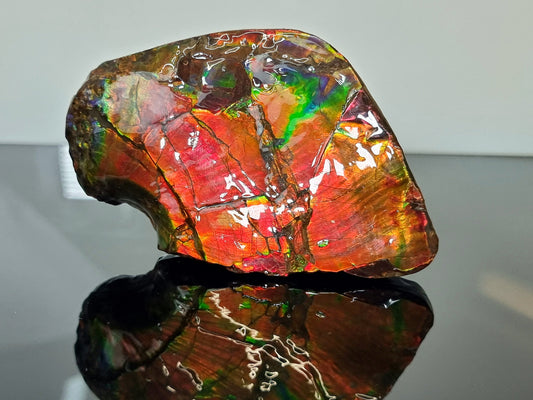 large red ammolite crystal gemstone canada