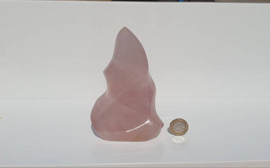 9) Rose Quartz Crystal Flame