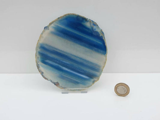 large blue agate slice