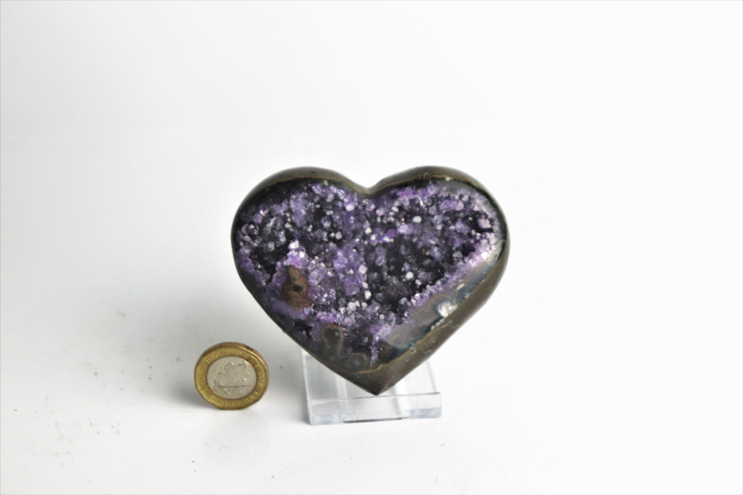 Small Amethyst Crystal Heart