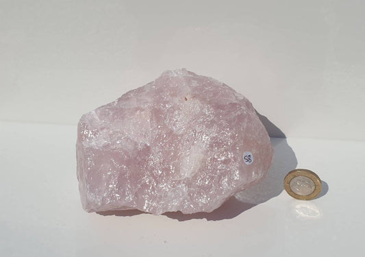 large raw rose quartz crystal