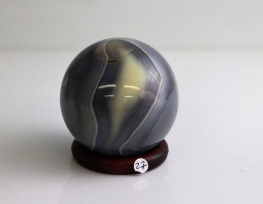 27) Natural Agate Quartz Crystal Sphere Ball Geode Great Gift 2.5"