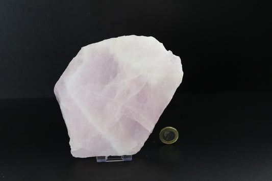 42) Large Rose Quartz Crystal Slice