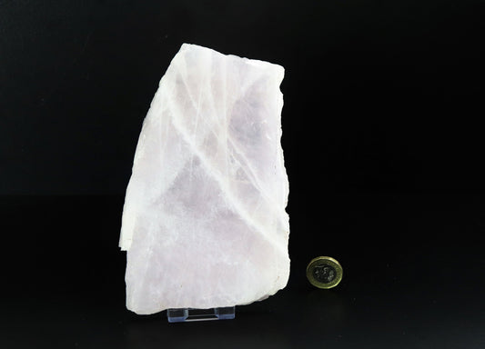 31) Large Rose Quartz Crystal Slice