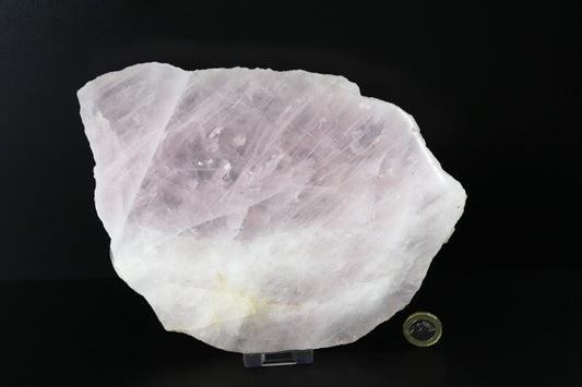 26) Large Rose Quartz Crystal Slice