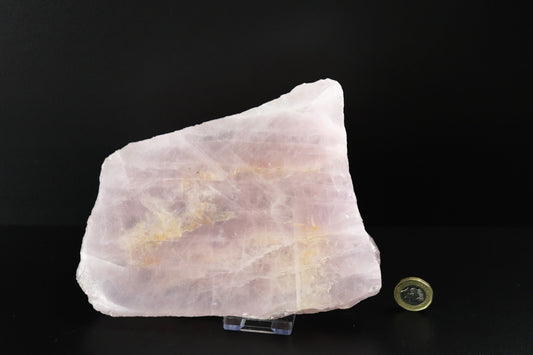 24) Large Rose Quartz Crystal Slice