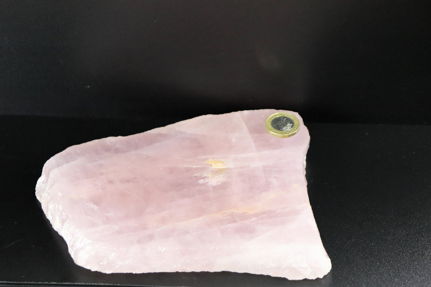 24) Large Rose Quartz Crystal Slice