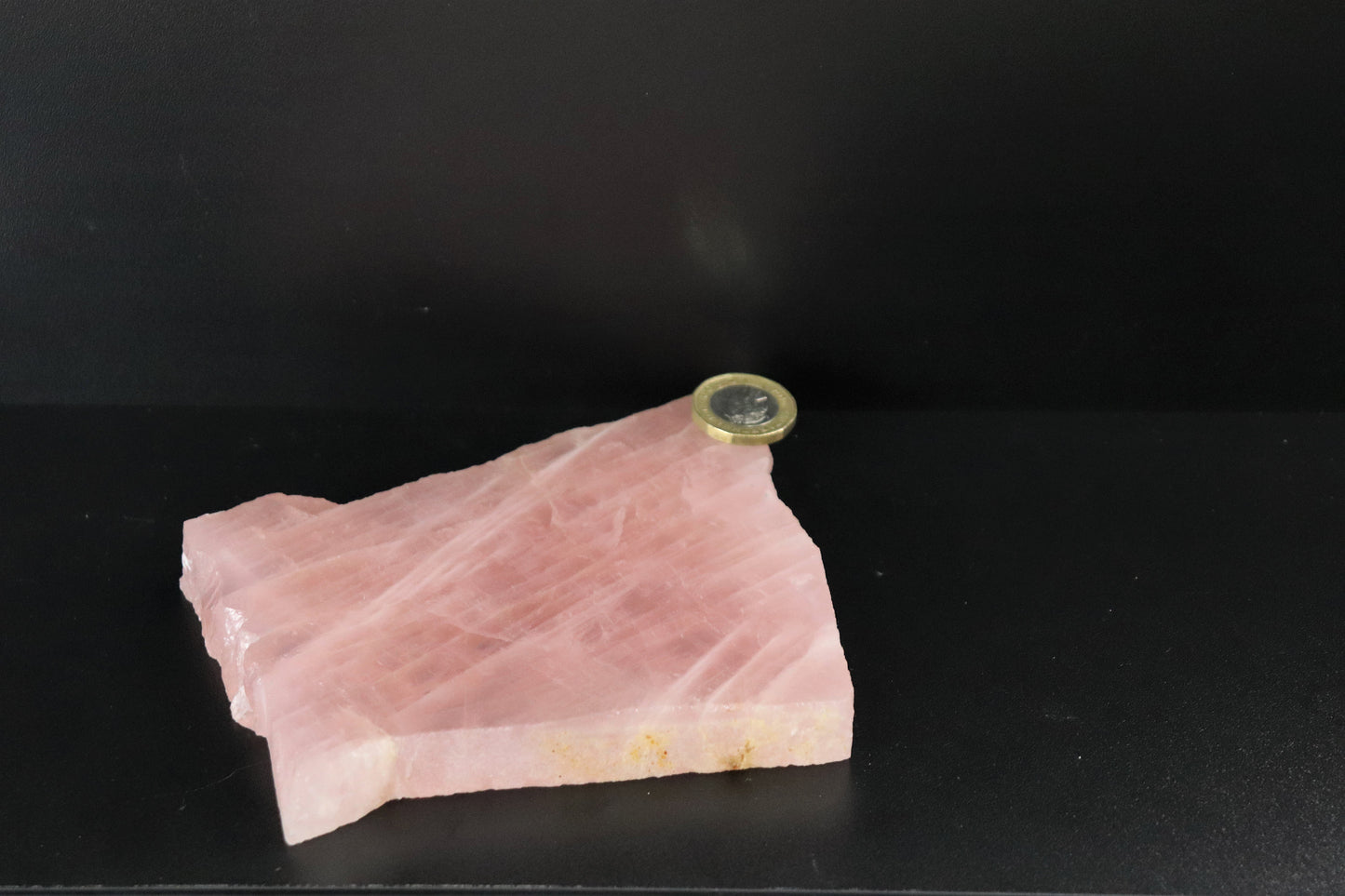 22) Large Rose Quartz Crystal Slice